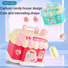 18 x 15 x 16.5cm Candy House Childrens Cartoon Coin Bank Small House Savings Jar Toys(Sky Blue)