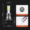 F2 H3 2 PCS DC9-36V / 25W / 6000K / 2500LM IP68 Waterproof Car LED Headlight(Cold White Light)