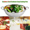 Stainless Steel Hot Pot Thick Non-magnetic Clear Soup Pot Double-eared Hot Pot, Size:32cm