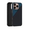 For iPhone 14 Pro Max ABEEL C Carbon Fiber Series 6D Micro Relief MagSafe Phone Case(Black Blue)