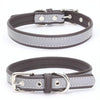 Reflective PU Leather Dog Collar XS Dark Brown - CL181K