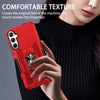 For Samsung Galaxy S24+ 5G Ring Holder Armor Hybrid Phone Case(Red)