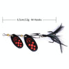 HENGJIA SP304 6.5cm 13g Feather Hook Rotating Sequin Road Lure Bait(Black)