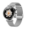 T86 Woman Health 1.27 inch Smart Watch, BT Call / Physiological Cycle / Heart Rate / Blood Pressure / Blood Glucose / SOS(Silver Steel Band)