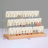 Solid Wood Earrings Storage Rack Display Stand, Style: 3 Layers(Gold)