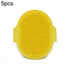 Pet Bathing Brush Set (5 Pcs, Yellow) - Dog & Cat Massage Tool