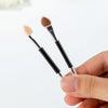 Dual-Head Sponge Portable Eyeshadow Stick Eye Makeup Tool, Specification: 50pcs/Box(Aluminum Stick)