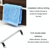 No-Punch Stainless Steel Over Door Towel Rack Cabinet Door Rag Hanging Holder, Length: 23.5cm Black