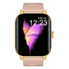 F12 2.02 inch Curved Screen Smart Watch Supports Voice Call/Blood Sugar Detection(Gold + Pink)