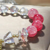S2204-1 Pink Crystal Beaded Bracelet Ladies Natural Crystal Bracelet