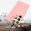 For Samsung Galaxy S25 Ultra 5G Wave Texture MagSafe Magnetic Liquid Silicone Phone Case(Pink)