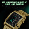 BINBOND B2311 30m Waterproof Men LED Luminous Multifunctional Quartz Watch, Color: Metal-Black