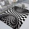 3D Geometric Stereo Trap Vision Living Room Bedroom Carpet, Size: 50x80cm(Rectangular Visual C)