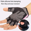 Outdoor Half-finger Cycling Fitness Non-slip Breathable Thin Sports Gloves, Size:S(Sky Blue)