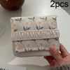 BD0443 2pcs Cartoon Pattern Large Capacity Sanitary Storage Bags(Beige Flower)