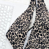 Leopard Print Hollow Strap One-piece Swimsuit For Women, Size: L