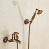 Full Copper Retro Bathroom Luxury Hot and Cold Shower Set