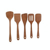 Long Handle Unpainted Chicken Wings Wooden Spatula Kitchen Utensils, Style:3 Square Curved Spade