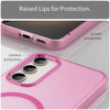For Samsung Galaxy S23+ 5G MagSafe Frosted Translucent TPU + PC Full Coverage Phone Case(Pink)