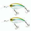 CB034/C 2pcs Inner Laser Deep Dive Sea Fishing Rock Fat Fake Bait Plastic Stiff Bait