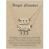2 In 1 Angel Lucky Numbers Layered Necklace Set Women Collarbone Chain Jewelry, Style: Angel+3 Gold
