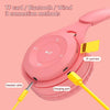 Y08 Hifi Sound Quality Macaron Bluetooth Headset, Supports Calling & TF Card & 3.5mm AUX (Pink)