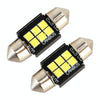 2 PCS 31mm DC12V / 2.5W / 6000K / 170LM 6LEDs SMD-3030 Car Reading Lamp Dome Light