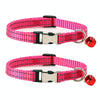 2x Reflective Cat Collar Rose Red XS (19-30cm) with Bell