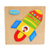 Children Educational Toy Wooden Cartoon Jigsaw Puzzle(Rocket)