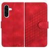 For Samsung Galaxy A36 5G Elephant Head Embossed Phone Leather Case with Lanyard(Red)