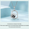 S925 Sterling Silver Platinum Plated Love Panda Necklace(SCN515)