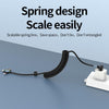 66W 3 in 1 USB Elbow to 8 Pin + Micro USB + USB-C / Type-C Fast Charging Spring Cable(Black)