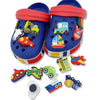 100pcs PVC Drip Cartoon Transportation Cave Shoes Buckle Hand Ring Decorative Accessories(Style Random Delivery)