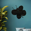 Acrylic Butterfly Stereo Wall Stickers Bedroom Living Room Background Wall Decoration Soft Mirror(Black)