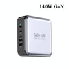 GAN 140W PD65W / PD20W / QC3.0 USB Five Port Laptop Adapter, Plug:EU Plug