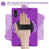 For Xiaomi Redmi Pad Pro 12.1 Rotatable Holder Silicone Hybrid PC Tablet Case with Shoulder Strap(Purple)
