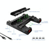 DOBE For PS4 / SLIM / PRO Multi-function Cooling Base Cooling Fan + Disc Rack + Dual Charge with LED Lights