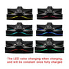 Special UFO Shape 2 x USB Charging Dock Station Stand / Controller Charging Stand for PS4 Playstation 4  with Multi Colors LED(Black)