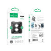 For iPhone 16 / 16 Plus hoco V12 Plus 3D Eagle Eye Metal Lens Protective Film(Black)