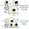 2pcs /Set 30x90cm Children Room Astronaut Wall Stickers Kindergarten Cosmic Stars Cartoon Background Wallpaper