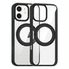 For iPhone 11 High Transparency 360 Degree Rotating Holder MagSafe Phone Case(Black)