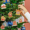 11pcs /Set House Christmas Decorations Pendants PVC Hanging Christmas Tree Ornaments Scene Arrangement Props