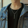 OPK 1573 Men Classic Cylindrical Openable Perfume Bottle Pendant Necklace, Style:Pendant+Chain, Color:Black