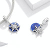 BSC512 Winter Snowflake DIY Bracelet Bead Christmas 925 Silver Bead Accessories