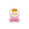 10 PCS There Is A Baby In The Car Stickers Warning Stickers Style: CT203 Baby W Girl Magnetic Stickers