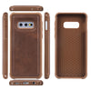 For Galaxy S10e Magnetic Shockproof PC + TPU + PU Leather Protective Case(Brown)