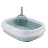 Small Blue Covered Cat Litter Box with Scoop - 40cm