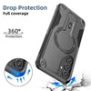 For Samsung Galaxy A16 4G / 5G Armor MagSafe Holder PC Hybrid TPU Phone Case(Black)