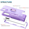 For Samsung Galaxy Note10 3 in 1 PC + TPU Phone Case with Ring Holder(Purple)