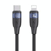 USAMS US-SJ635 U85 2m Type-C to 8 Pin PD30W Aluminum Alloy Fast Charging & Data Cable(Black)